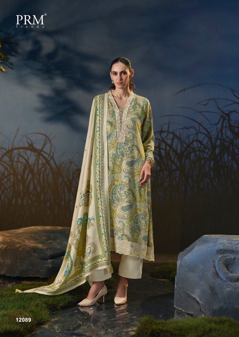 Aester By Prm Viscose Pashmina Printed Fancy Work Dress Material 